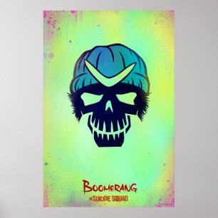 Suicide Squad Kopf-Symbol von Boomerang Poster