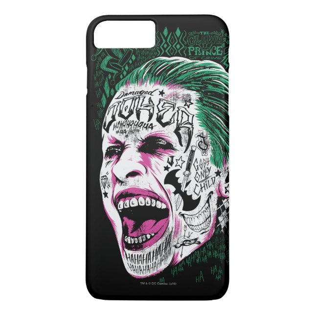 Suicide Squad | Lächeln Joker Kopf Sketch Case-Mate iPhone Hülle (Rückseite)