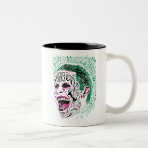 Suicide Squad   Lächeln Joker Kopf Sketch Zweifarbige Tasse