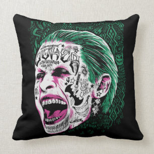 Suicide Squad   Laughing Joker Head Sketch Kissen