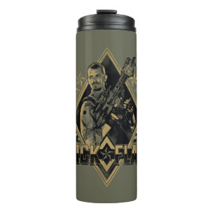 Suicide Squad Rick Flag Abzeichen Thermosbecher