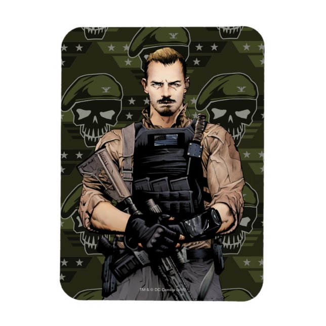 Suicide Squad | Rick Flag Comic Book Art Magnet (Vertikal)
