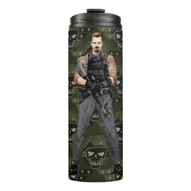 Suicide Squad | Rick Flag Comic Book Art Thermosbecher (Vorderseite)