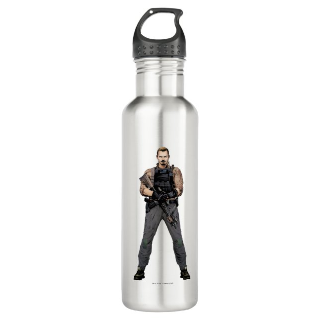 Suicide Squad | Rick Flag Comic Book Art Trinkflasche (Vorderseite)