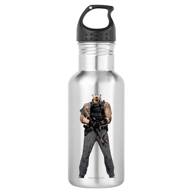 Suicide Squad | Rick Flag Comic Book Art Trinkflasche (Vorderseite)