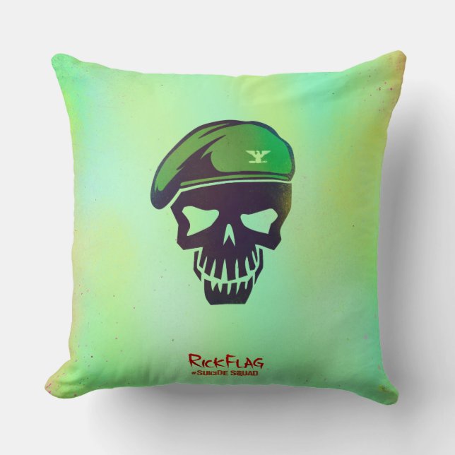 Suicide Squad | Rick Flag Head Icon Kissen (Vorderseite)