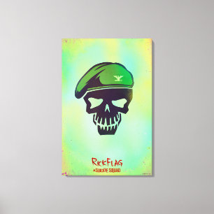 Suicide Squad   Rick Flag Head Icon Leinwanddruck