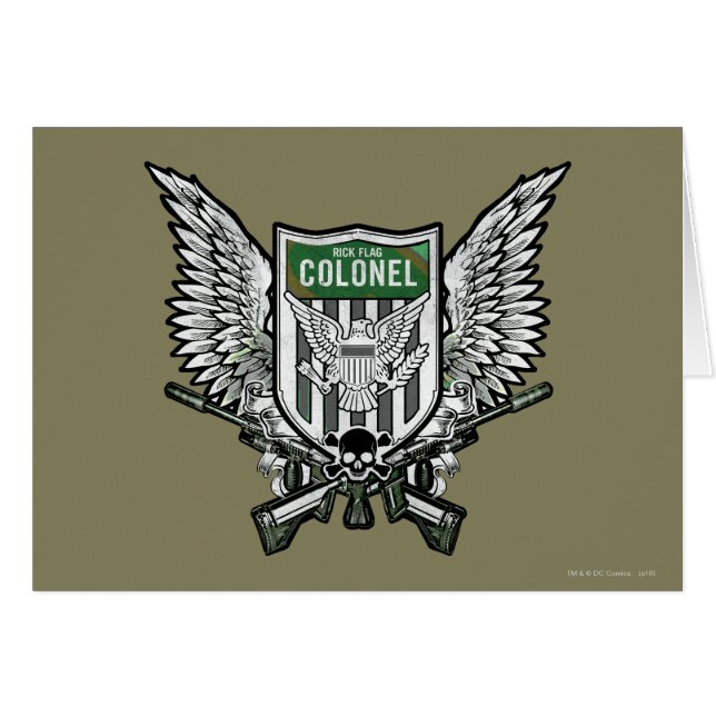Suicide Squad | Rick Flag Winged Wappen Tattoo Art (Vorderseite (Horizontal))
