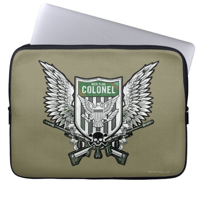 Suicide Squad | Rick Flag Winged Wappen Tattoo Art Laptopschutzhülle (Vorderseite)