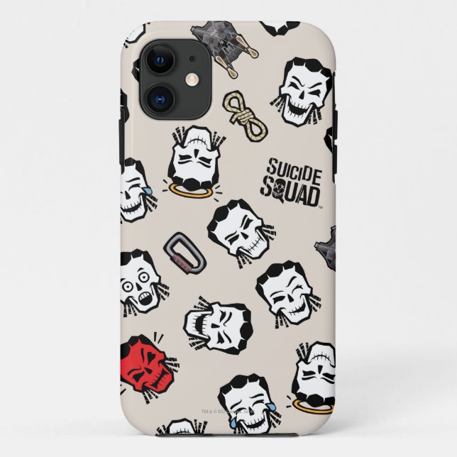 Suicide Squad | Slipknot Emoji Pattern Case-Mate iPhone Hülle (Rückseite)