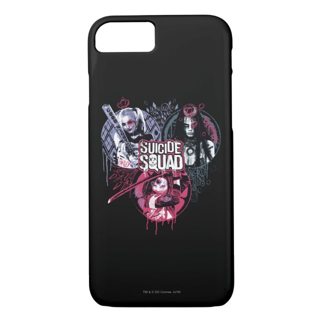 Suicide Squad | Squad Girls Graffiti Abzeichen Case-Mate iPhone Hülle (Rückseite)