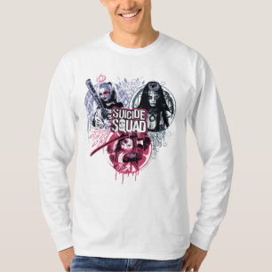 Suicide Squad   Squad Girls Graffiti Abzeichen T-Shirt