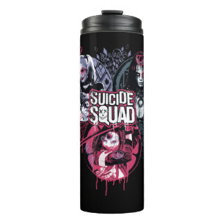 Suicide Squad | Squad Girls Graffiti Abzeichen Thermosbecher