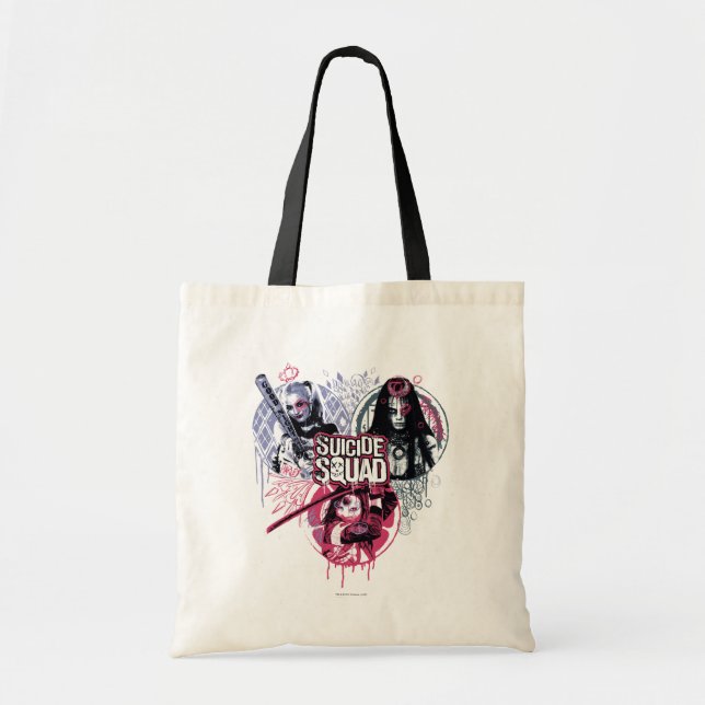 Suicide Squad | Squad Girls Graffiti Abzeichen Tragetasche (Vorne)