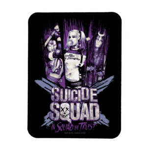 Suicide Squad Squad Girls "In Squad We Trust" Magnet