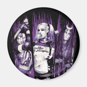 Suicide Squad Squad Girls "In Squad We Trust" Magnet