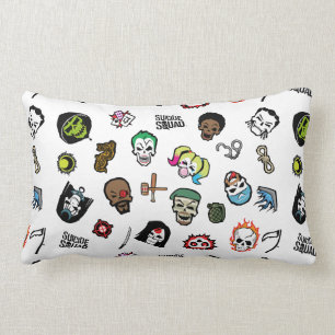 Suicide Squad Suicide Squad Emoji Pattern Lendenkissen