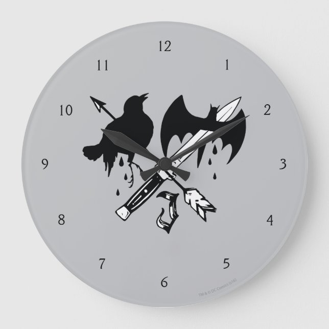 Suicide Squad | Symbol für Joker Große Wanduhr (Vorderseite)