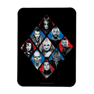 Suicide Squad Task Force X Checkered Diamond Magnet