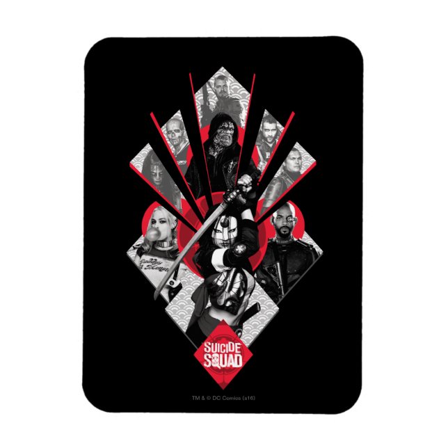 Suicide Squad | Task Force X Japanisch Grafik Magnet (Vertikal)