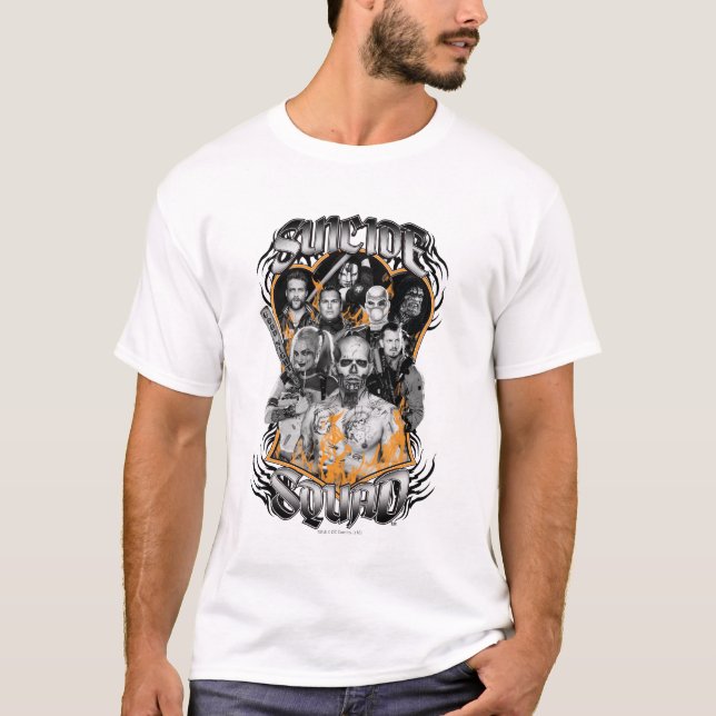 Suicide Squad | Task Force X Stamm Tattoo T-Shirt (Vorderseite)