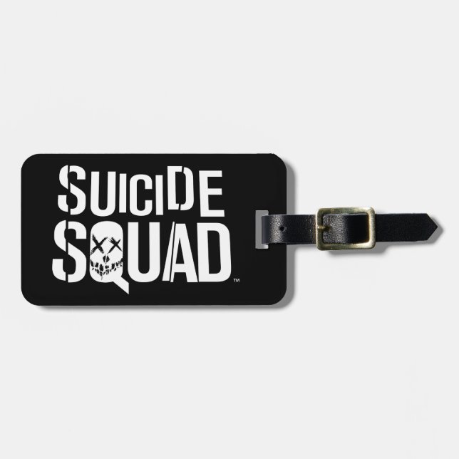 Suicide Squad | Weißes Logo Gepäckanhänger (Vorderseite horizontal)