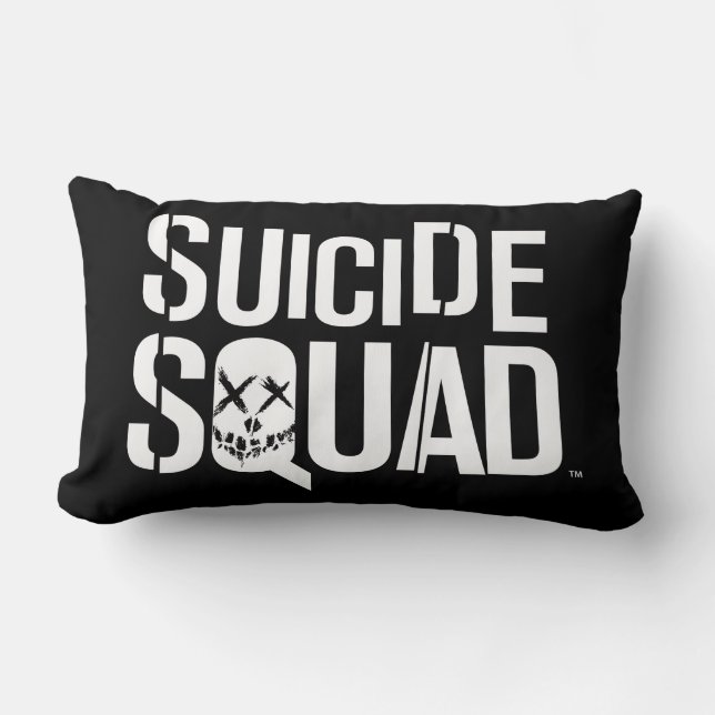 Suicide Squad | Weißes Logo Lendenkissen (Vorderseite)
