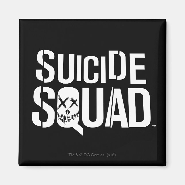 Suicide Squad | Weißes Logo Magnet (Vorne)