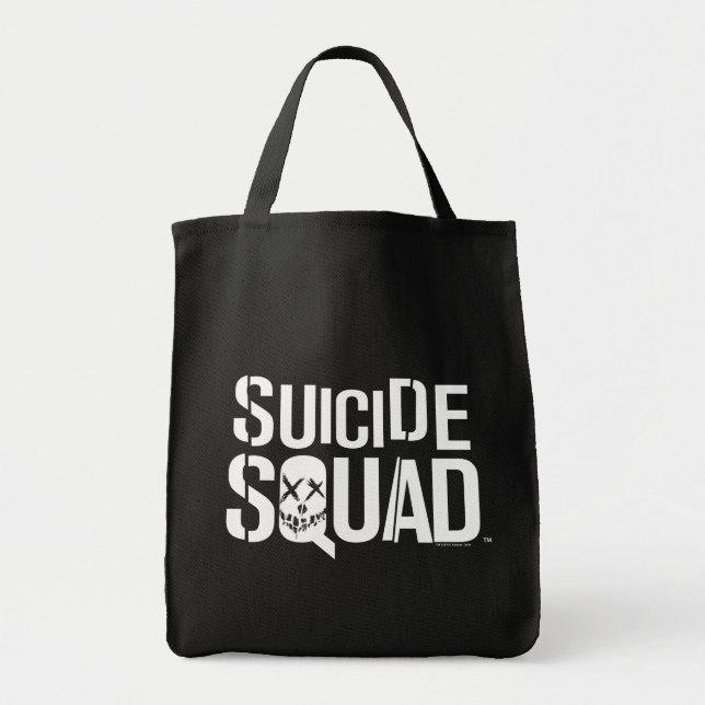 Suicide Squad | Weißes Logo Tragetasche (Vorne)