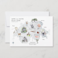 Suisse | Carte Itinéraire De Mariage De Destinatio