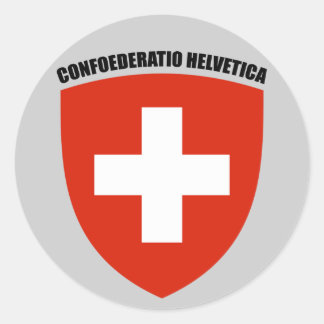 Suisse: Confoederatio Helvetica Runder Aufkleber