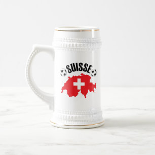 Suisse Football Switzerland Soccer Bierglas