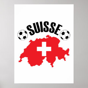 Suisse Football Switzerland Soccer Poster
