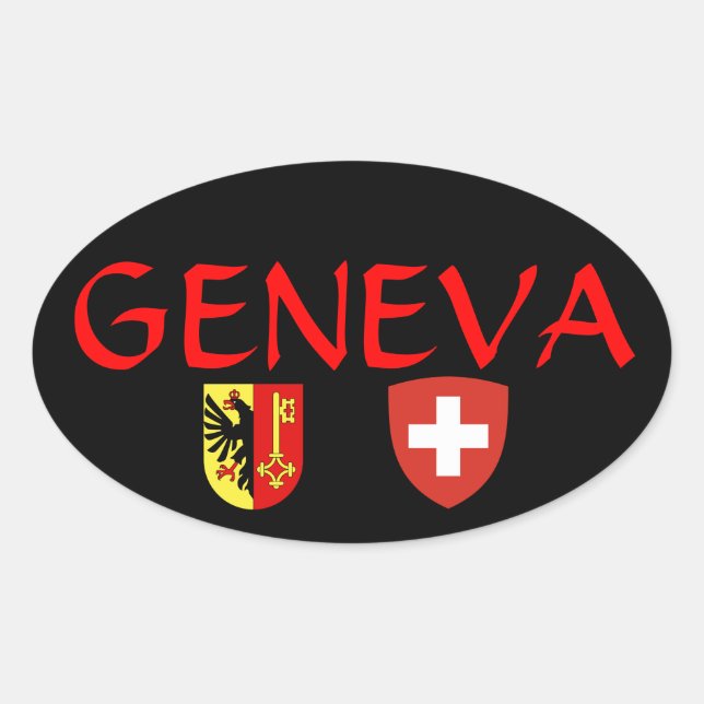 Suisse, Genève* autocollant ovale (Devant)