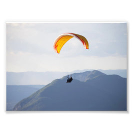 Suisse Paraglider Orange Photo Print
