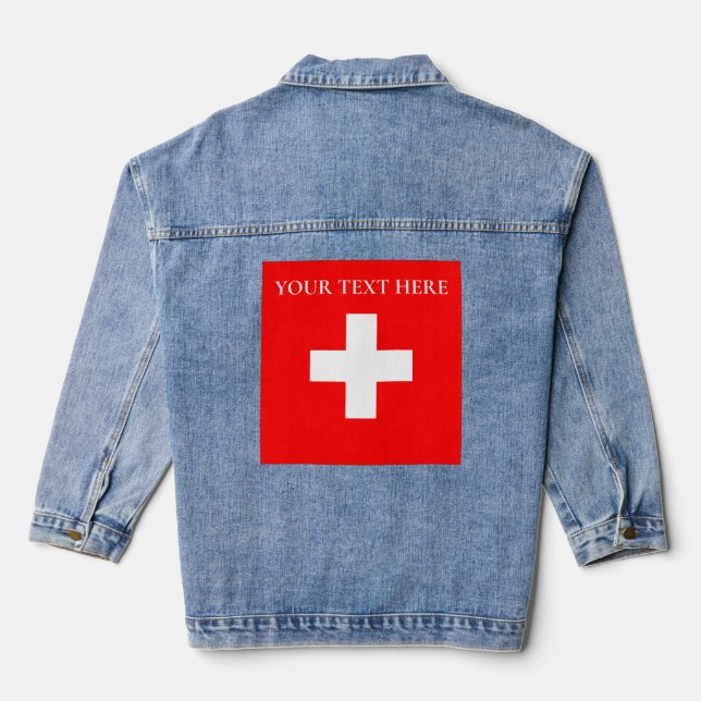 Suisse personnalisée Drapeau Suisse Europe Suisse (Verso)