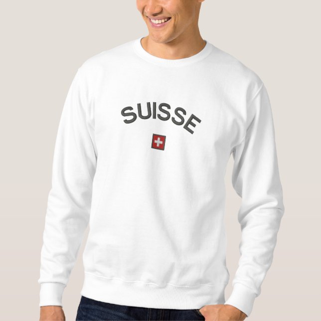 Suisse Sweatshirt mit Schweizer Flagge (Vorderseite)
