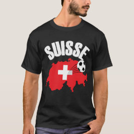 Suisse Switzerland Karte Fußball T-Shirt