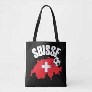 Suisse Switzerland Karte Fußball Tasche
