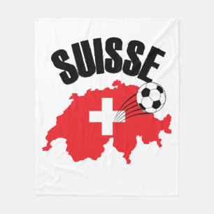 Suisse Switzerland Karte Schweizer Fußball Fleecedecke