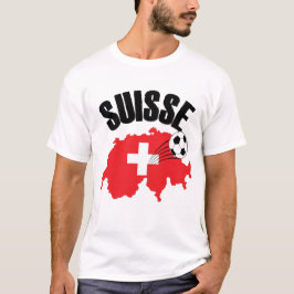 Suisse Switzerland Karte Schweizer Fußball T-Shirt