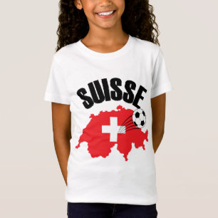 Suisse Switzerland Karte Schweizer Fußball T-Shirt