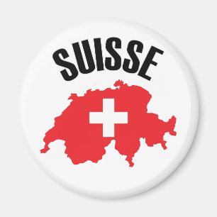Suisse Switzerland Kartenflagge Magnet