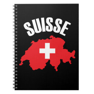 Suisse Switzerland Kartenflagge Notizblock