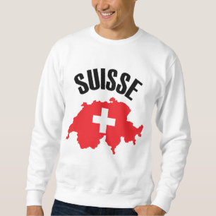 Suisse Switzerland Kartenflagge Sweatshirt