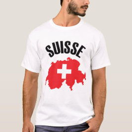 Suisse Switzerland Kartenflagge T-Shirt
