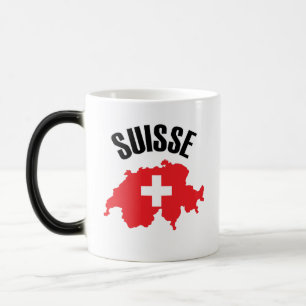 Suisse Switzerland Kartenflagge Verwandlungstasse
