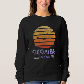 Suisun Bay California - Suisun City Retro Sunset Sweatshirt
