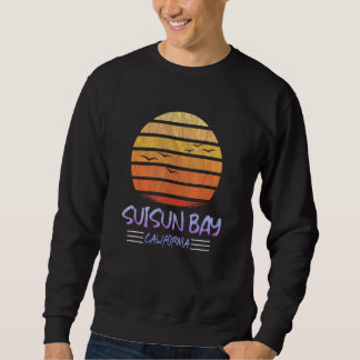 Suisun Bay California - Suisun City Retro Sunset Sweatshirt