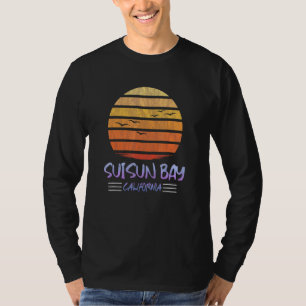Suisun Bay California - Suisun City Retro Sunset T-Shirt